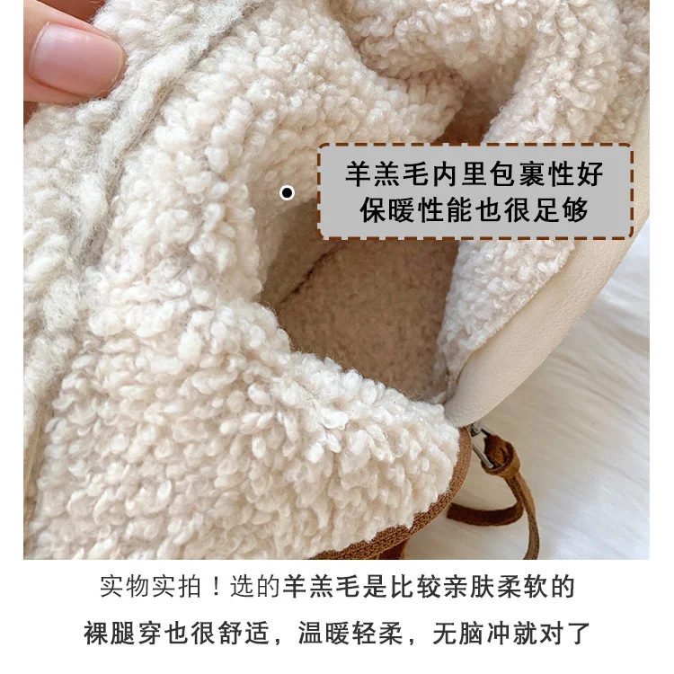 Wongn Wongn Preservation Small Warm Stove ~ Retro Flat Bottom Middle Tube Snow Boots Female 2023 New Winter Add Velvet Warm Cotton Shoes