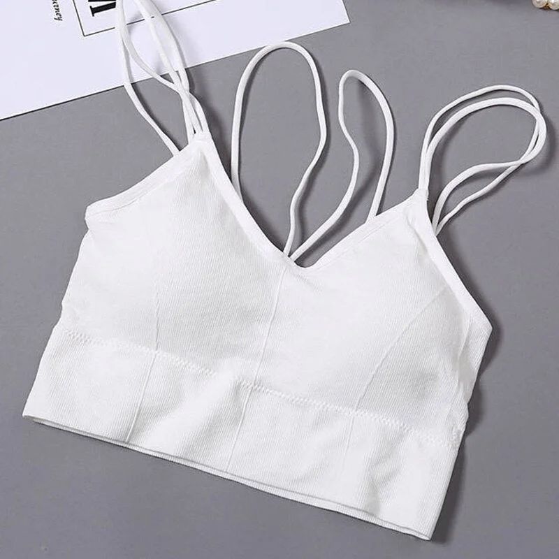 Solid Color Sexy Tank Crop Tops Women Fashion Basic Crop Top Streetwear Sleeveless Camis Cool Girls Cropped Tee Camisole Femme