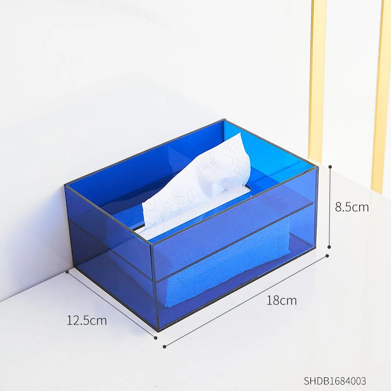 Modern Acrylic Tissue Box Transparent Fashion Napkin Holder Home Decoration Living Room Desk Decor Accessories Decorative Box 712