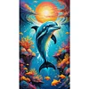 Diamond Painting-DIY Round Partial AB Drill Marine Life（45x75cm）