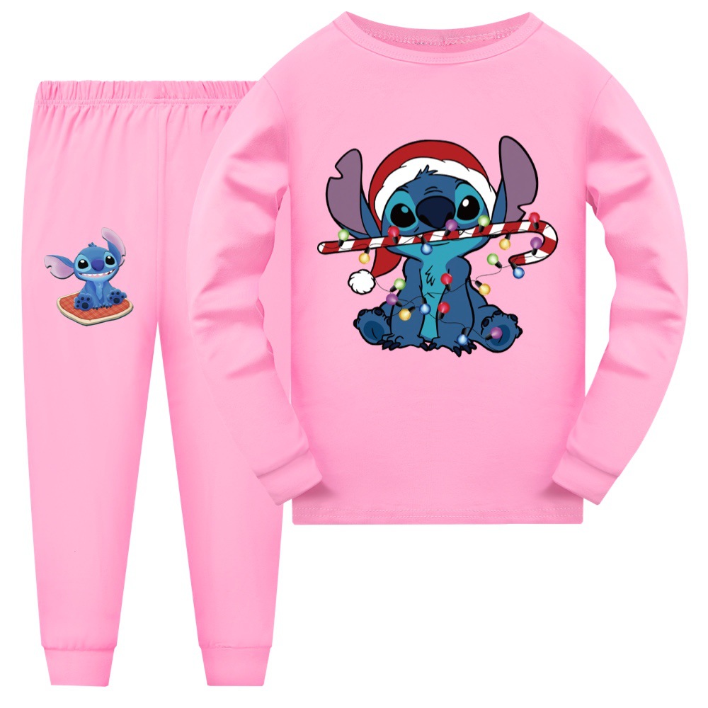 Stitch Christmas Long Sleeve Pajama Set for Kids - Boys & Girls Sizes 110-170 -Mayoulove
