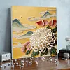 DIY Pearl Painting Chrysanthemum for Home Wall Decor with Frame(30x30cm)