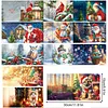 12Pcs Diamond Painting Santa Claus Greeting Card Set with Envelope