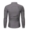 Casual Mandarin Collar Long Sleeve Shirt