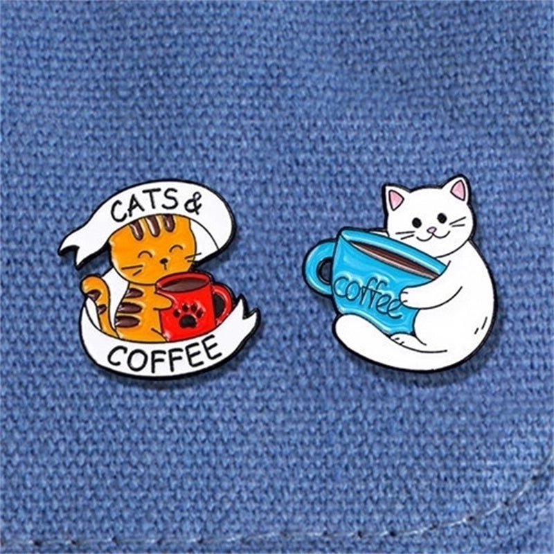 Cartoon Style Cute Cat Alloy Women’s Brooches