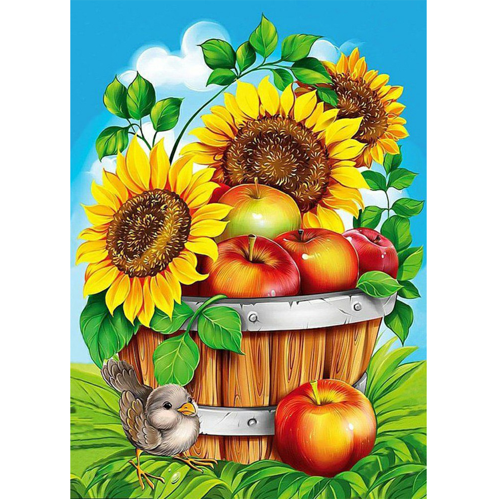 

Sunflower and Bird - Round Drill Diamond Painting - 30*40CM, 501 Original