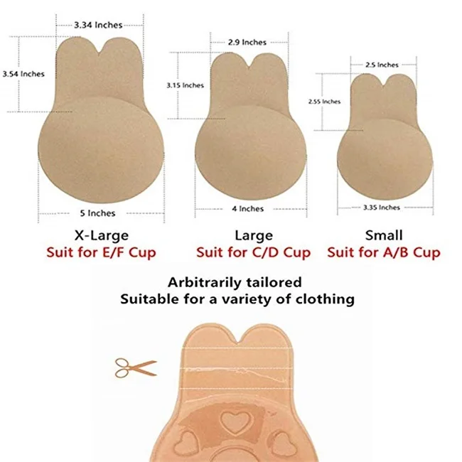 The Rabbit Lift-Up Invisible Bra (2 Pairs）- Rabbit Lift Up Bra