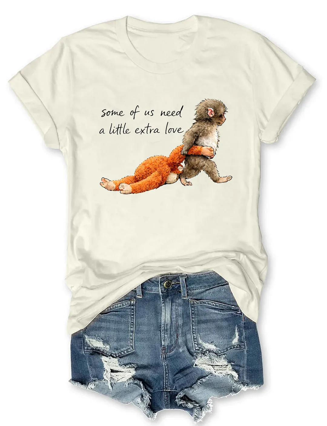 Some Of Us Need A Little Extra Love Punch Monkey T-shirt