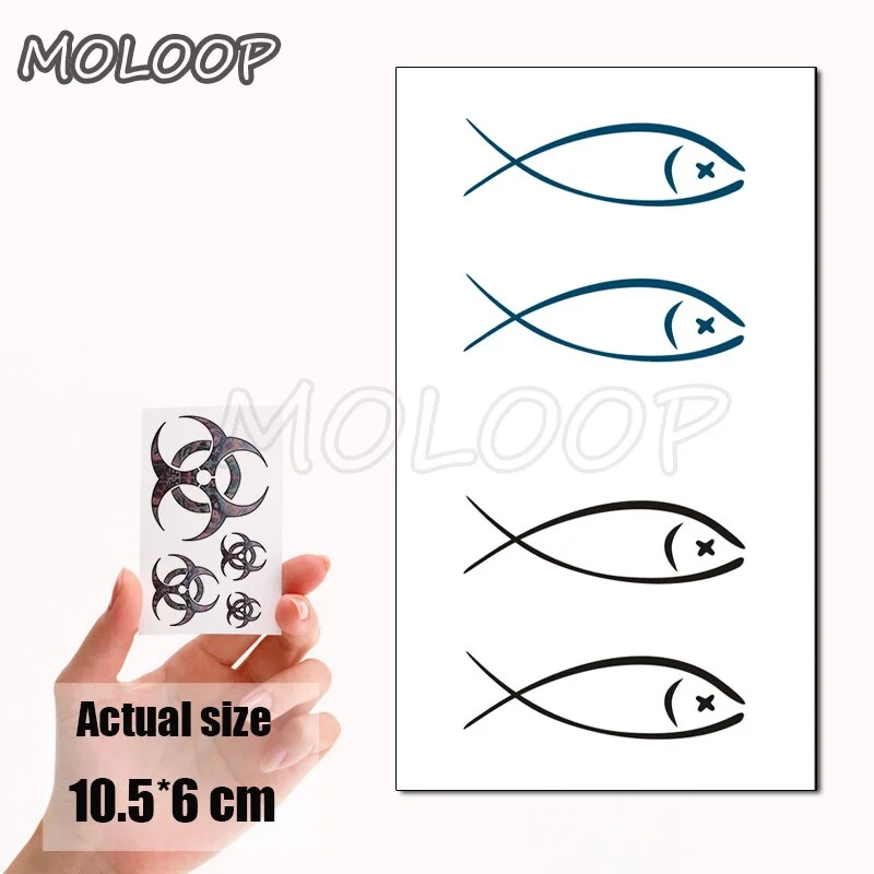 Water Transfer Tattoo Skull Cyclops Pirate Tattoo Body Art Waterproof Temporary Fake Flash Tattoo for Man Woman Kid 10.5*6cm
