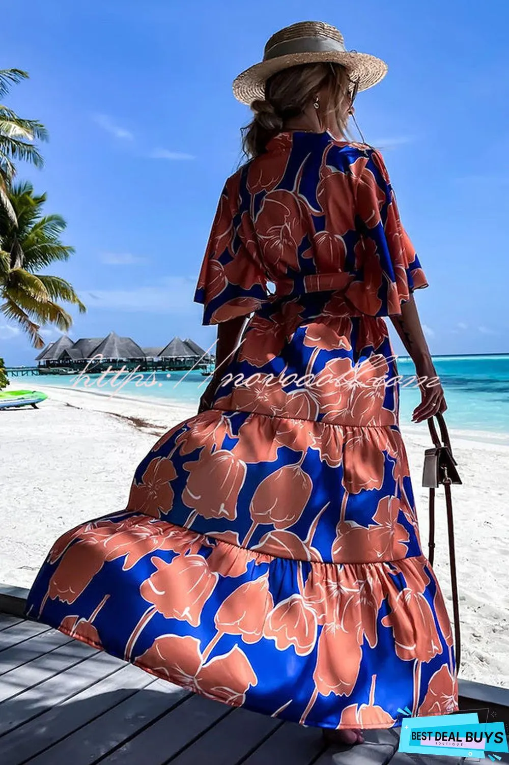 Sunshiny Days Floral Button Cover Up Maxi Dress