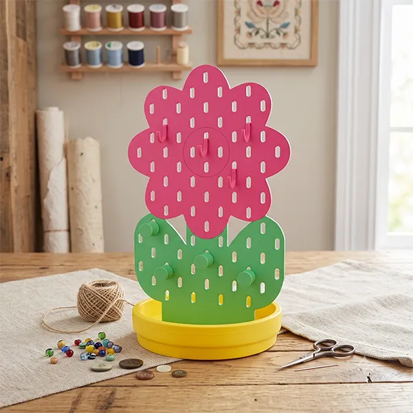 Flower Pegboard Organizer - Desktop Craft & Tool Station