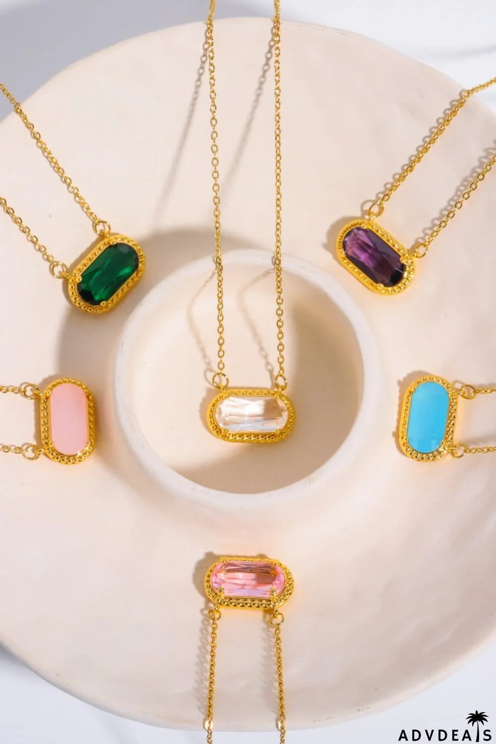 Copper 14K Gold Pleated Pendant Necklace