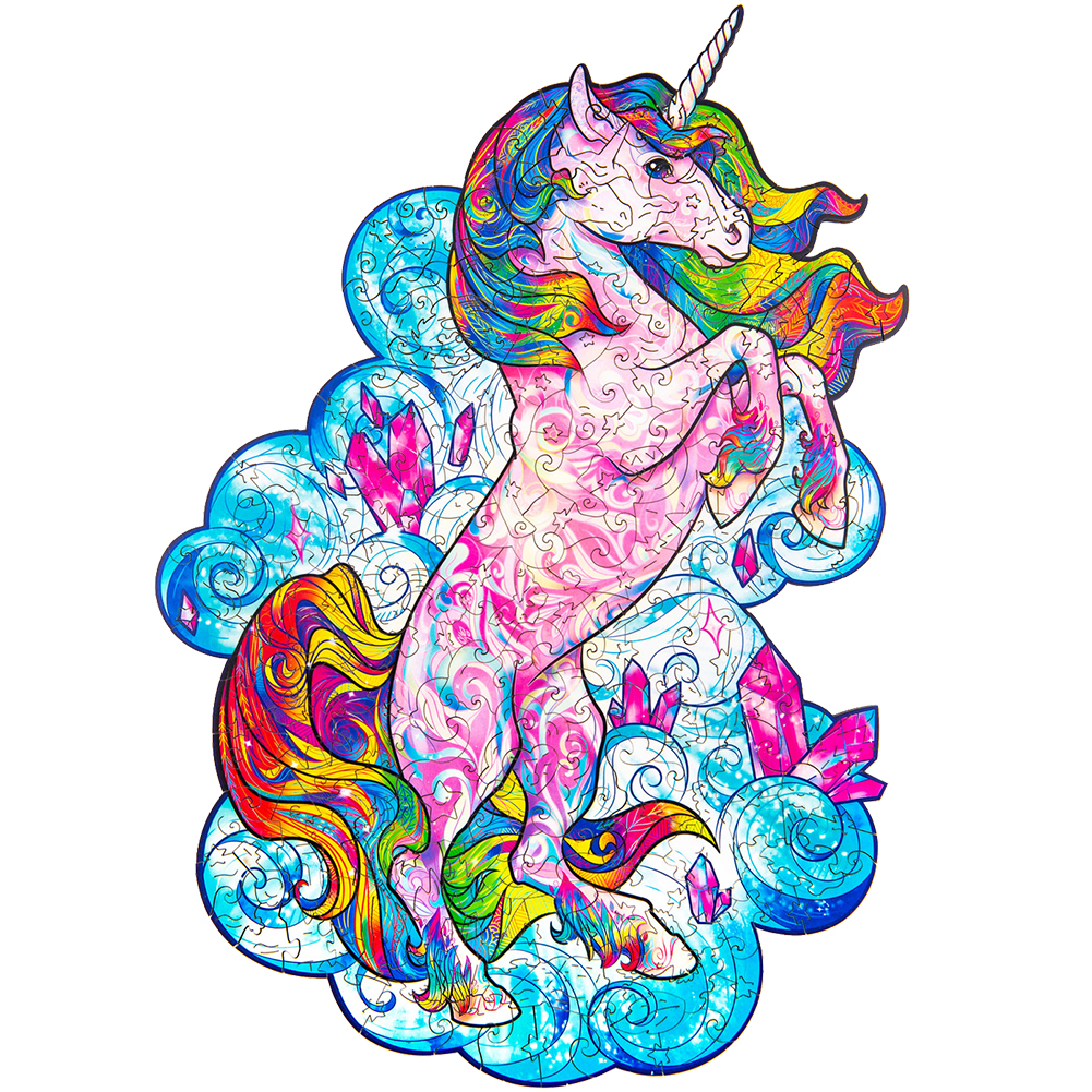 

Wooden Horn Horse - Special Shaped Jigsaw Puzzle, 12.2*17.7cm, 501 Original