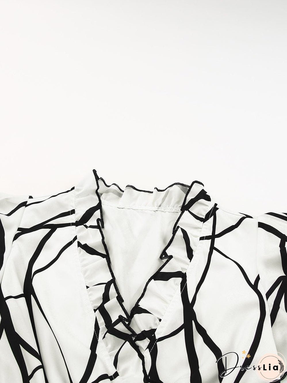 Elegant Abstract Print Maxi Dress