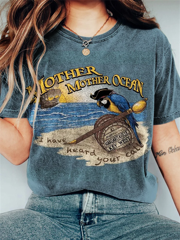 Mother Ocean I Have Heard Your Call Jimmy Memorial Vintage T Shirt