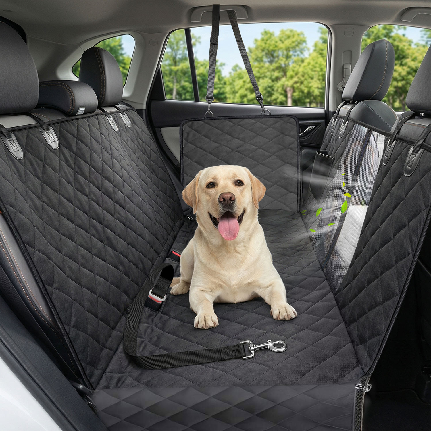 Dog Car Seat Cover, 600D Heavy Dute Durable Car Seat Cover for Dogs Pets, 100% Waterproof Scratch Proof Nonslip Dog Hammock for Cars, Seat Covers Protector with SeatBelt for Pet Sedan SUV Trucks-Victoper