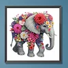 Diamond Painting-DIY Crystal Rhinestone Flower Elephant