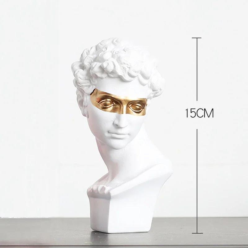 European Home Decoration Greek Sculpture Head Resin Statue Modern Abstract Sculpture Art Sketch Living Room Decor Resin Statue