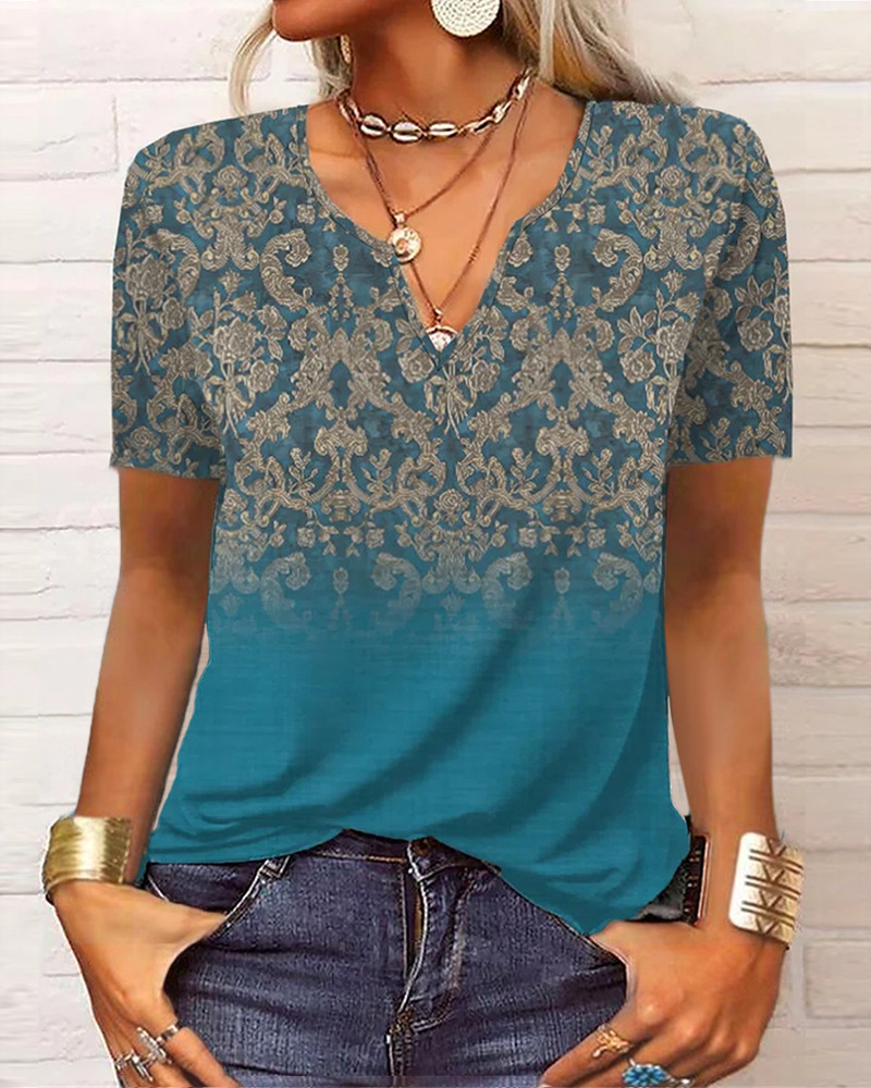 Mature Women Plus Size Top Long Sleeve Loose T-Shirt