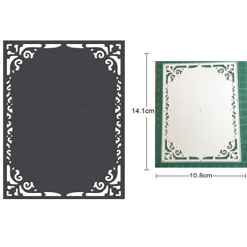 Craft Metal Cutting Dies Cut Die Mold Lace Background Frame Decoration Scrapbooking Dies Knife Mould Blade Punch Stencils Dies