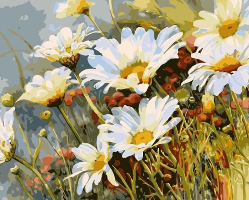 

White Flower – Paint By Numbers - 40*50CM, 501 Original