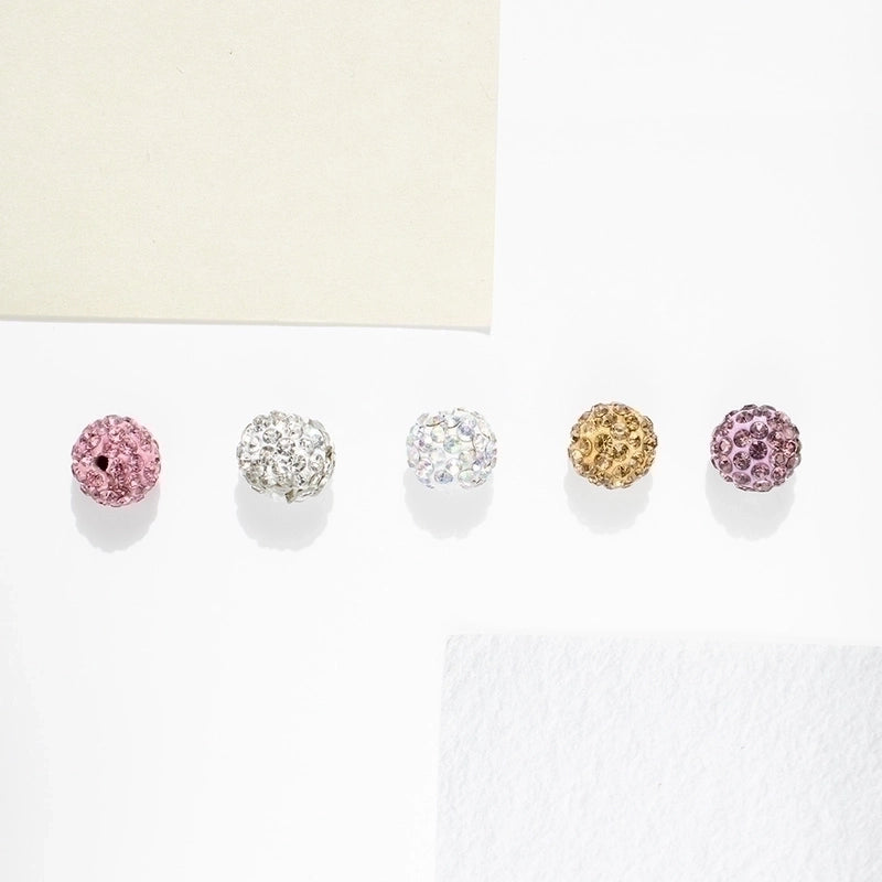 1 Piece Chinoiserie Solid Color Rhinestone Soft Clay Knitting Jewelry Accessories