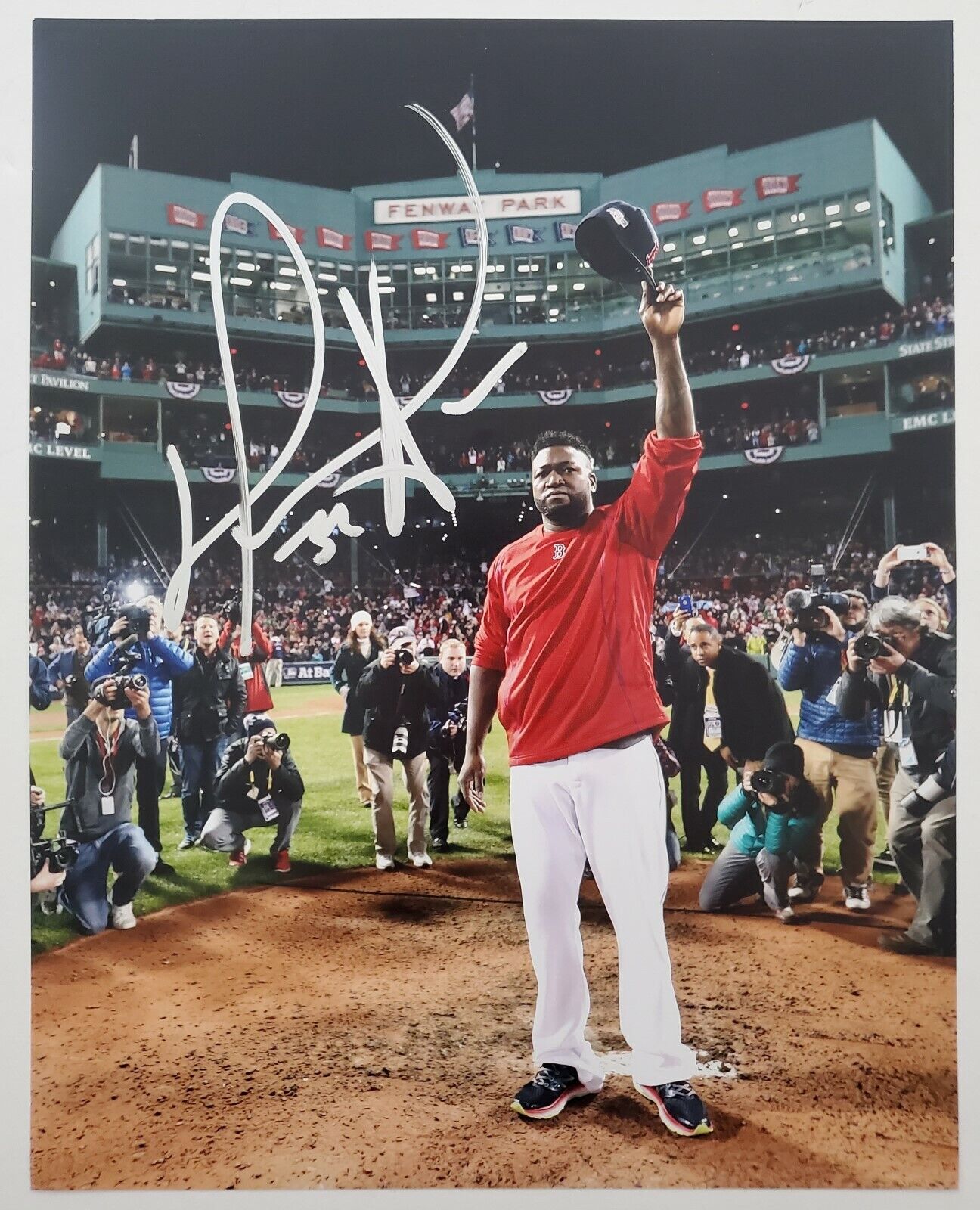 David Ortiz Signed 11x14 Photo Poster painting Boston Red Sox World Series MVP Champion HOF RAD