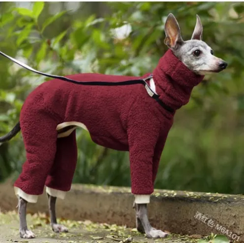 Brownm Brownm Double-Sided Velvet Dog Suit New Pet Clothing Pure Color Four-Legged Dog Suit Warm Clothes