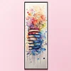 (Big Size) Stack Of Books With Flowers - 11CT Stamped Cross Stitch 30*80cm/11.81*31.5in