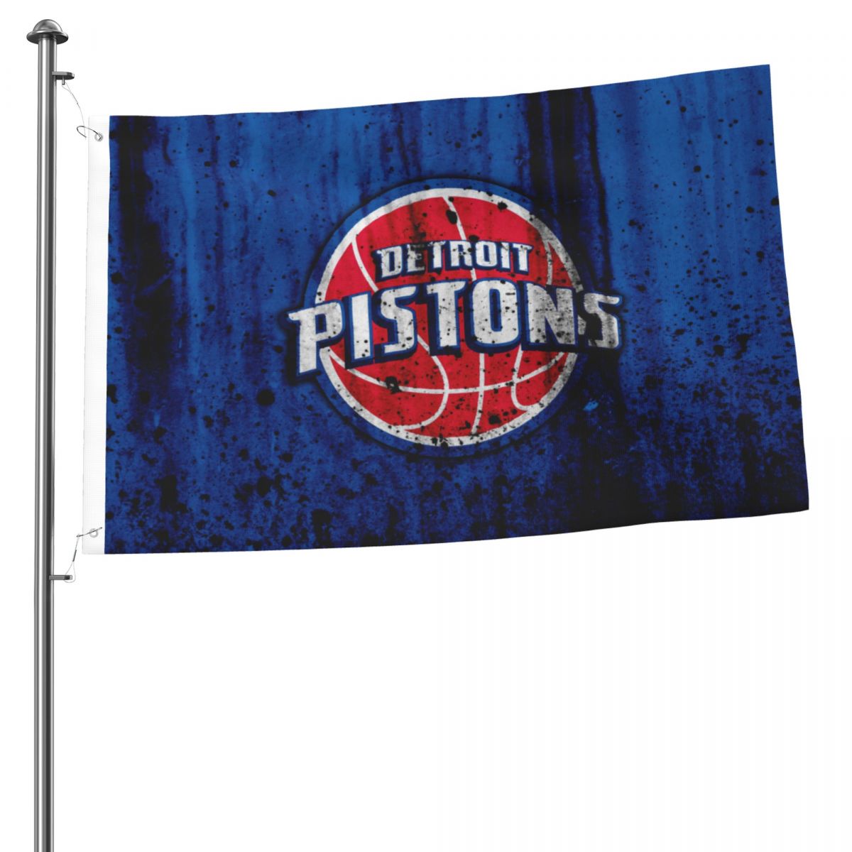 Detroit Pistons Grunge NBA 2x3 FT UV Resistant Flag
