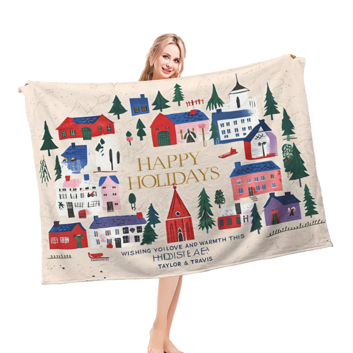 High quality flannel blanket (horizontal version)
