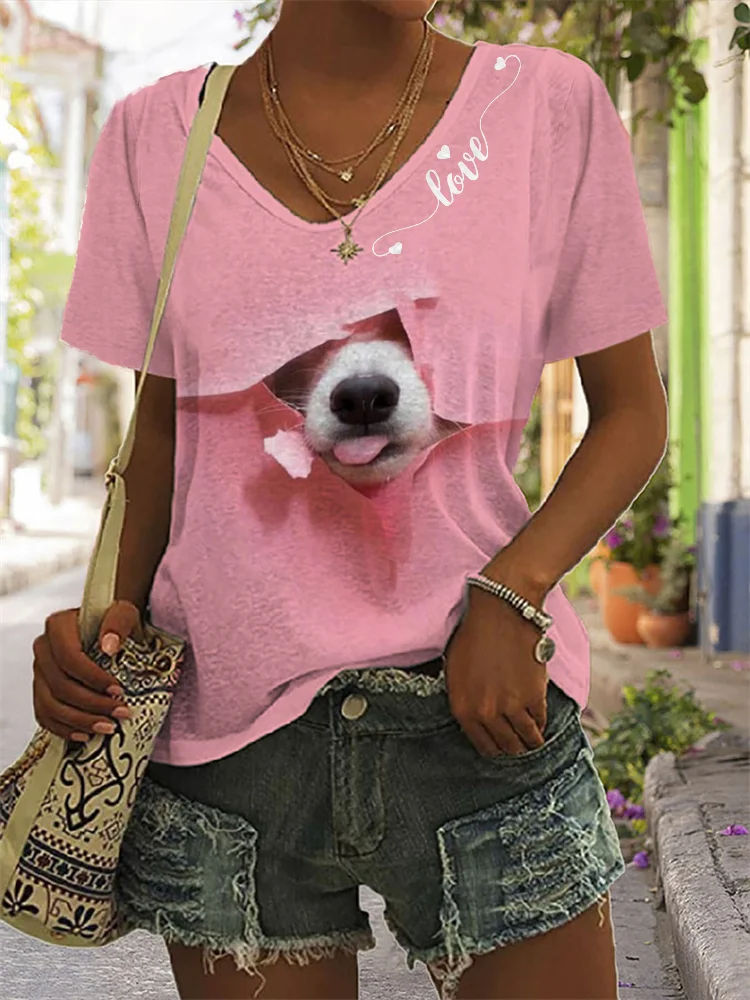 Love Funny Dog Nose Dog Lover T Shirt