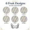 [Upgrade]6pcs/set DIY Diamond Painting Waterproof Case Classic Fruit Pearl Art Coaster Gift Decor Set