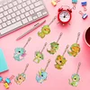 9PCS Diamond Painting Double Sided Forest Dinosaur Keyring for Adult Kid Handbag Decor