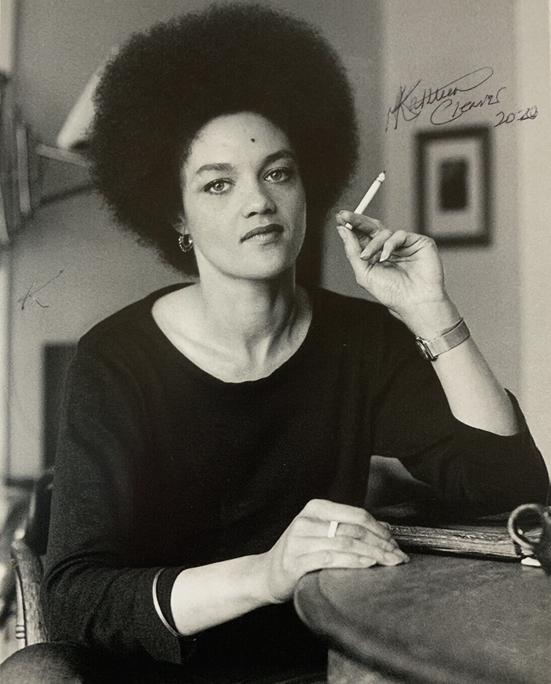 KATHLEEN CLEAVER HAND SIGNED 8x10 Photo Poster painting BLACK PANTHER CIVIL RIGHTS AUTOGRAPH COA