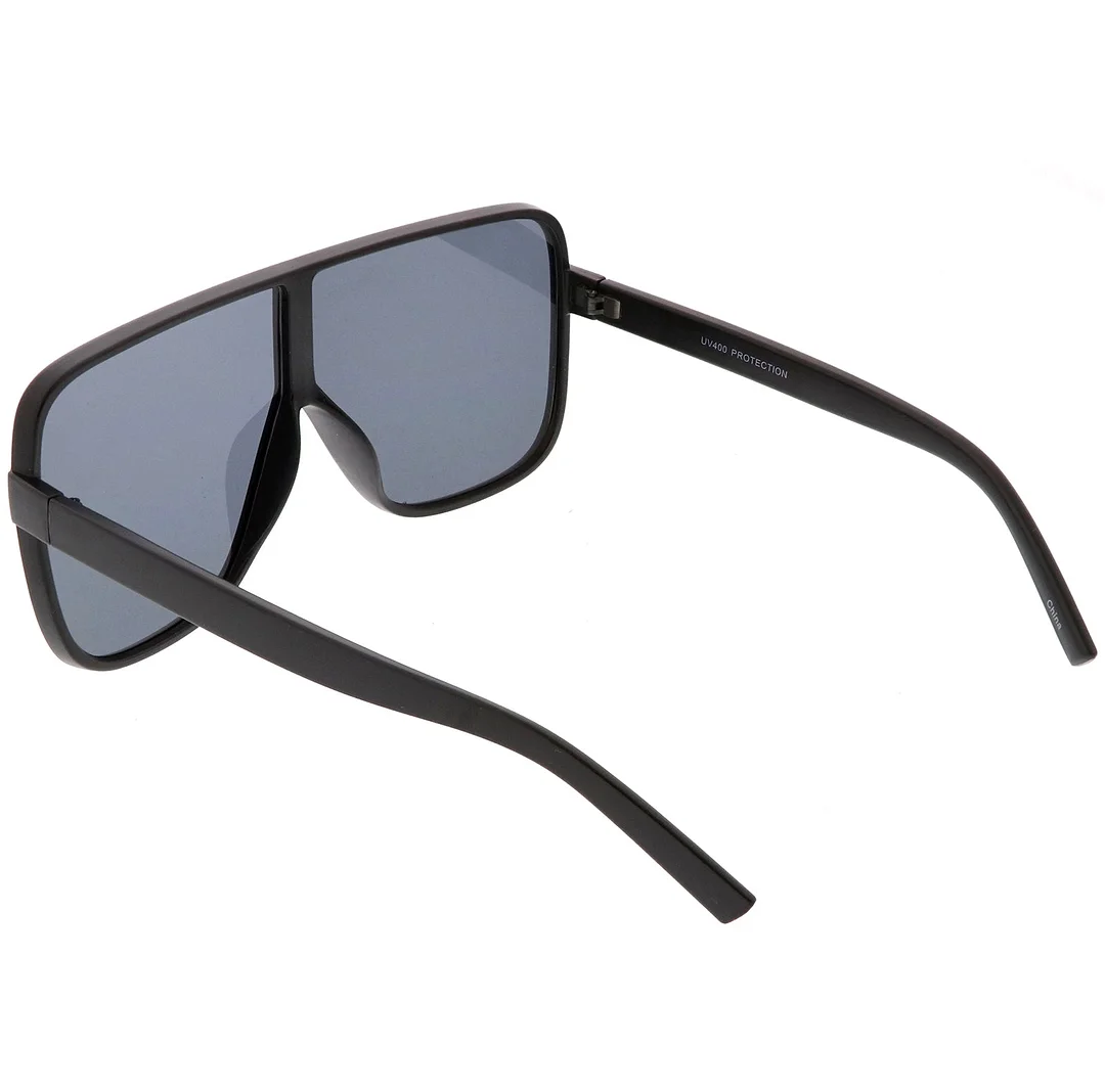 Oversize  Flat Top Square glasses With Neutral Color Flat Lens 69mm