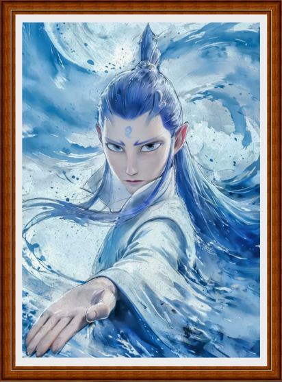 【Fairy Brand】Ink Painting Ao Bing 14CT Pre-stamped Canvas(75*100cm) Egyptian Cotton Cross Stitch
