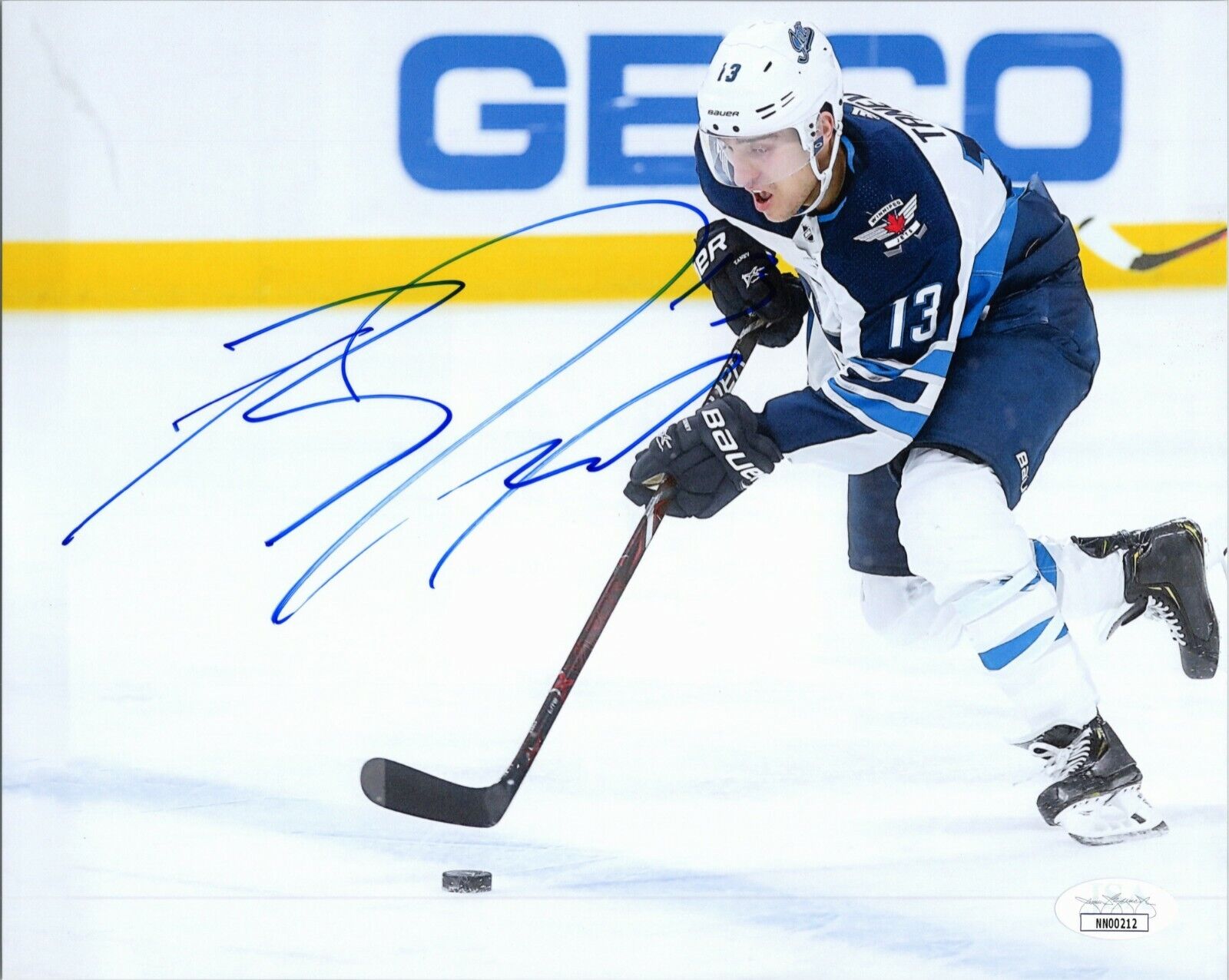 BRANDON TANEV Authentic Hand-Signed Winnipeg Jets