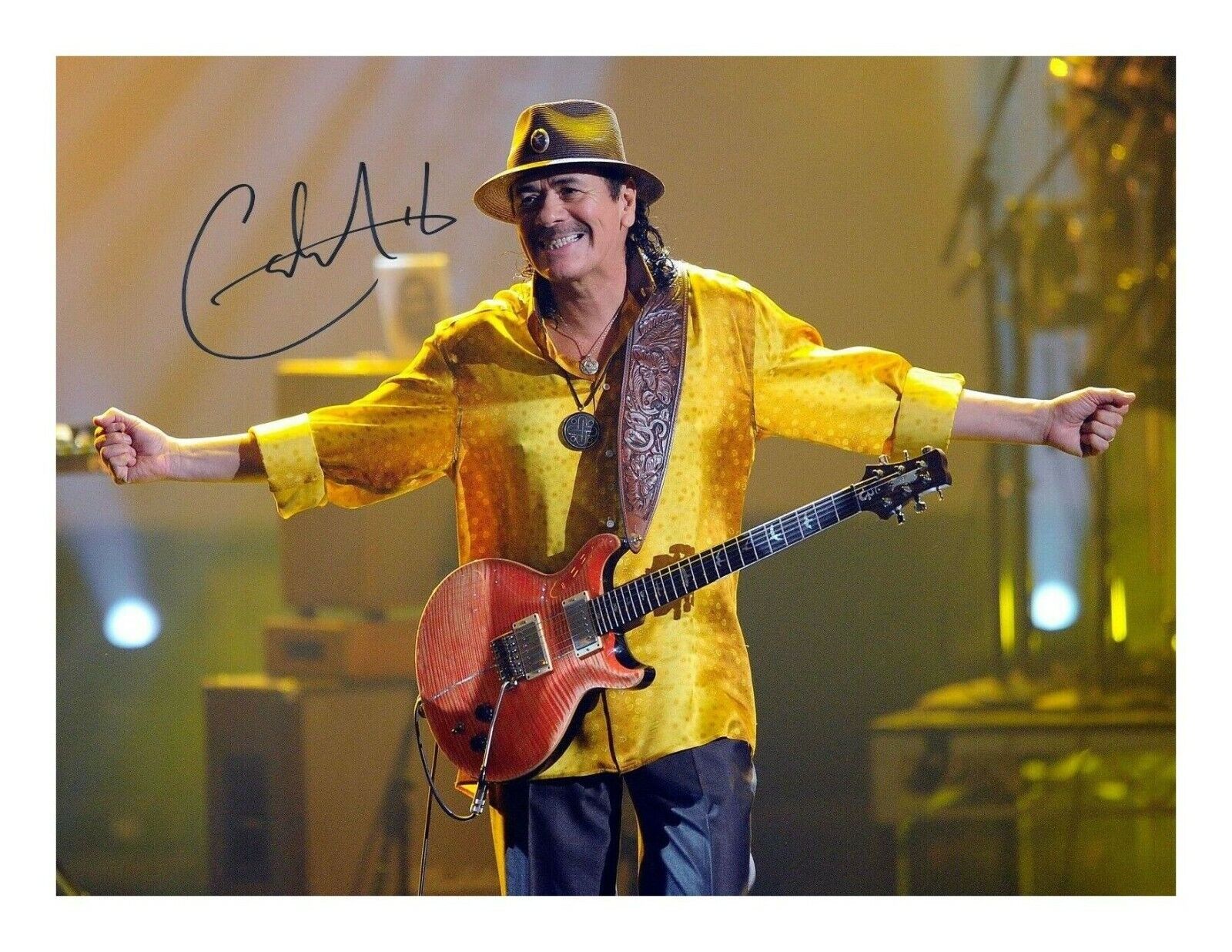 CARLOS SANTANA AUTOGRAPH SIGNED PP Photo Poster painting POSTER