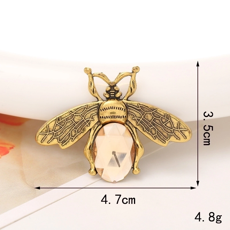 Minimalist Bee Alloy Inlay Rhinestones Jewelry Accessories