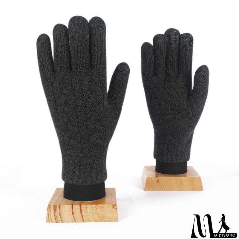 MidiSono - Warm Fleece Touch Screen Knitted Gloves