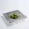 Gravity - Metal Grid Recessed Fruit Tray Simple Abstract Art Stainless Steel Fruit Tray Living Room Coffee Table Storage Tray Soft Decoration Ornaments