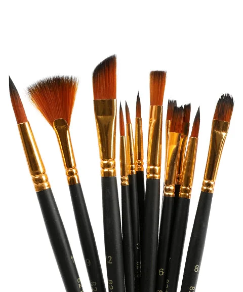 12 Pcs Durable Paint Brush Set-Himinee.com
