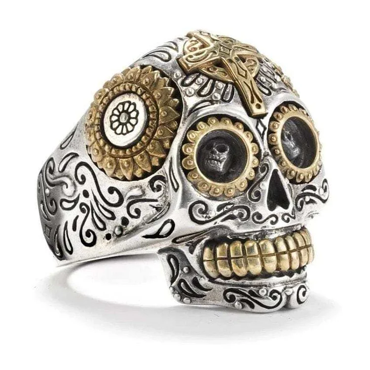 Calavera Sugar Skull Ring