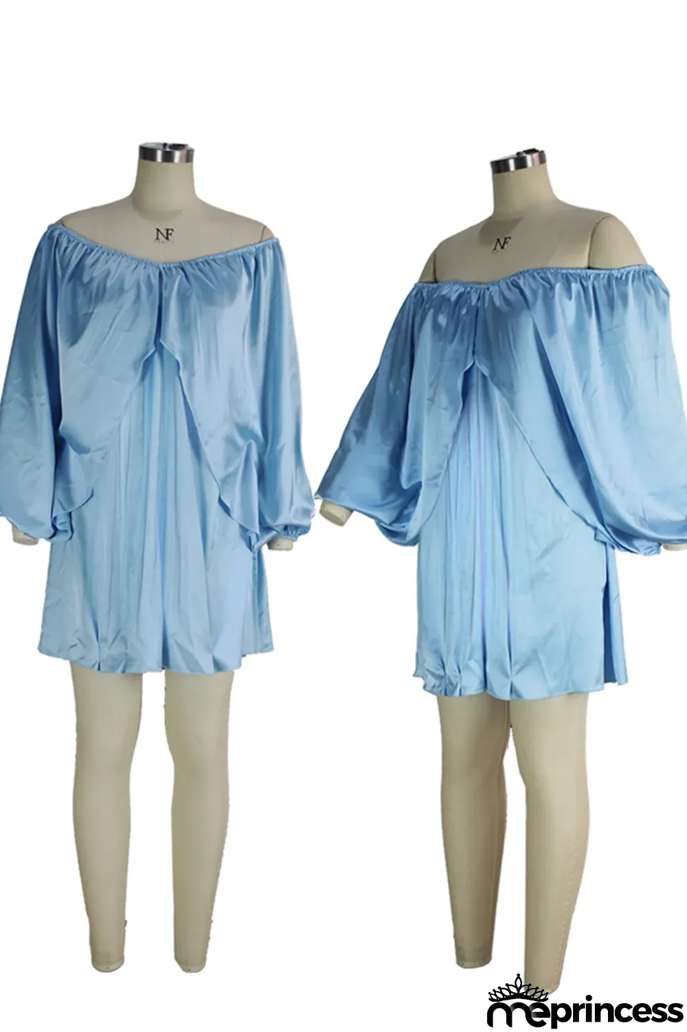 Orange Casual Solid Split Joint Off the Shoulder Cake Skirt Plus Size Dresses