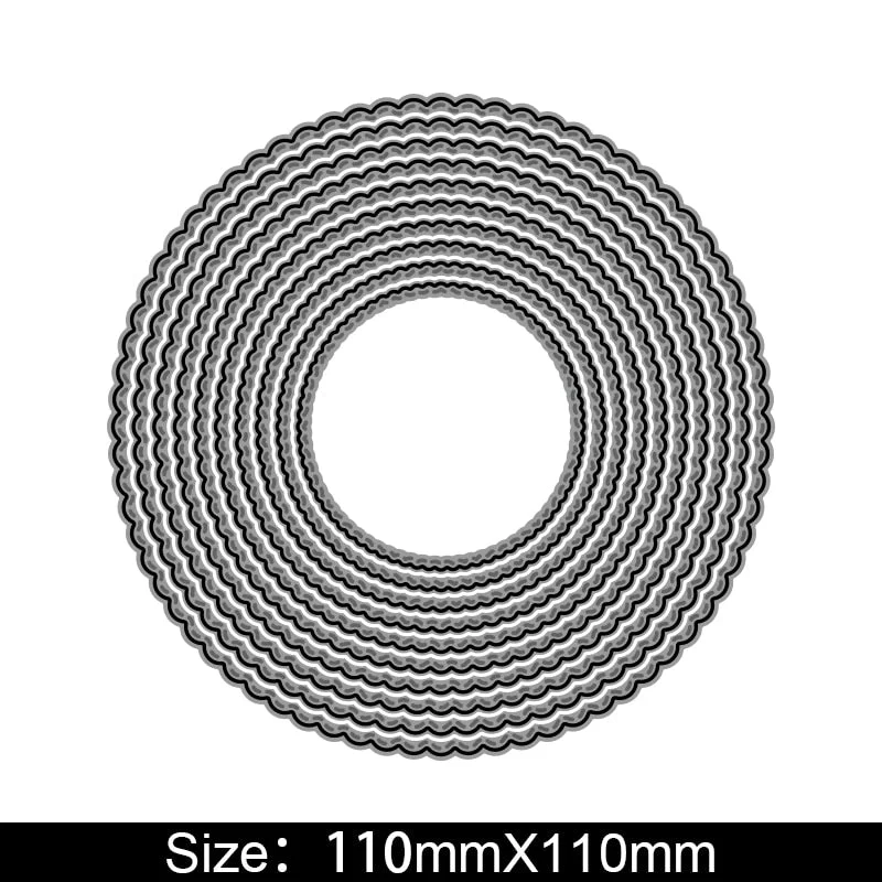 Frames Square Card Curves Border Metal Cutting Dies for DIY Scrapbook Cutting Die Paper Cards Embossed Decorative Craft Die Cut