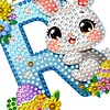 (US Only)PET Double Sided Special Shaped Easter Alphabet DIY Diamond Painting Keychain