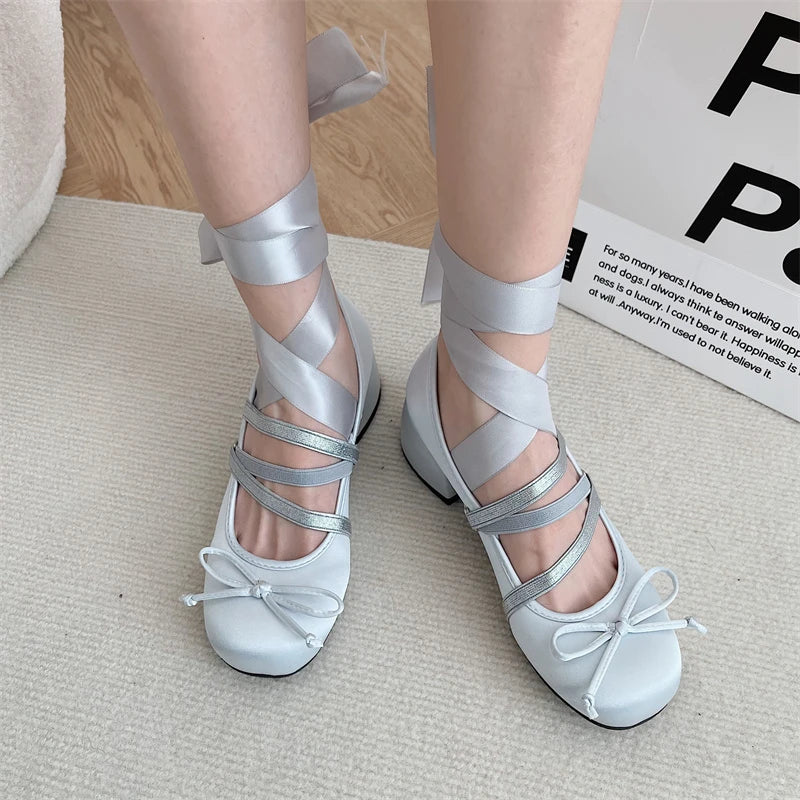 Aiertu Back  to school New Spring Autumn Mary Jane Shoes Fashion Shallow Round Toe Mid Heel Shoes Ladies Elegant Outdoor Single Pumps Shoes for Women Aiertu