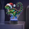 Acryl Weihnachten Dinosaurier doppelseitig - 5d DIY Bastellampe