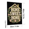 DIY Pearl Painting Love House for Home Wall Decor with Frame(30x40cm)